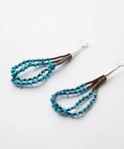 Karen Kane Accessories Beaded Turquoise Drop Earrings