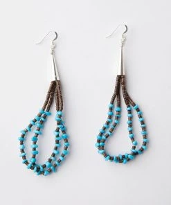 Karen Kane Accessories Beaded Turquoise Drop Earrings