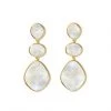 Karen Kane Mother Of Pearl Three Drop Earrings Accessories