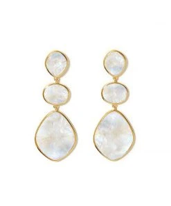 Karen Kane Mother Of Pearl Three Drop Earrings Accessories