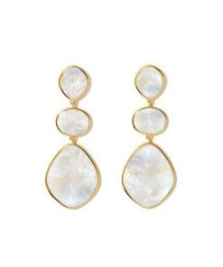Karen Kane Mother Of Pearl Three Drop Earrings Accessories