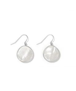 Karen Kane Round Mother Of Pearl Drop Earrings