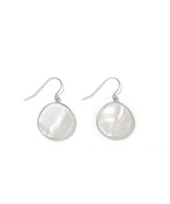 Karen Kane Round Mother Of Pearl Drop Earrings