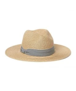 Karen Kane Panama Hat With Striped Band Accessories