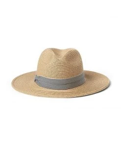 Karen Kane Panama Hat With Striped Band Accessories
