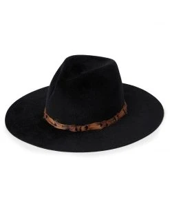 Karen Kane Feather Band Velour Hat