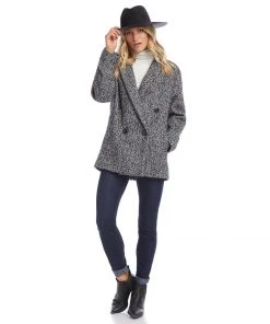 Karen Kane Accessories Leather Trim Velour Hat