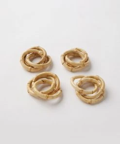 Karen Kane Bamboo Napkin Rings, Set Of 4 Home
