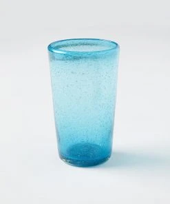 Karen Kane Home Handcrafted Turquoise Drinking Glass
