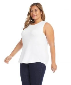 Karen Kane Tops Plus Size Shirttail Tank