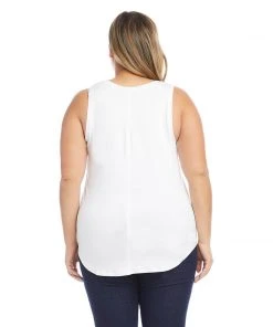 Karen Kane Tops Plus Size Shirttail Tank