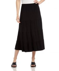 Karen Kane Clothing Tiered Midi Skirt
