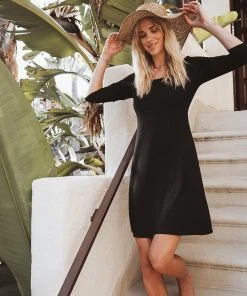 Karen Kane Dresses Three Quarter Sleeve A Line Dress