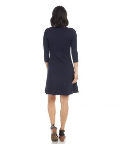 Karen Kane Three Quarter Sleeve A Line Dress Best Sellers