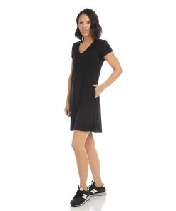 Karen Kane Quinn V Neck Pocket Dress