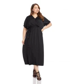 Karen Kane Plus Size Cuffed Sleeve Dress
