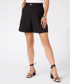 Karen Kane High-Waist Pleated Shorts