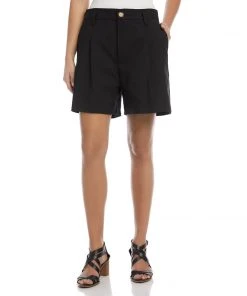 Karen Kane High-Waist Pleated Shorts