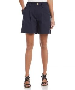 Karen Kane High-Waist Pleated Shorts
