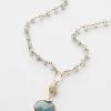 Karen Kane Accessories Beaded Aquamarine Pendant Necklace
