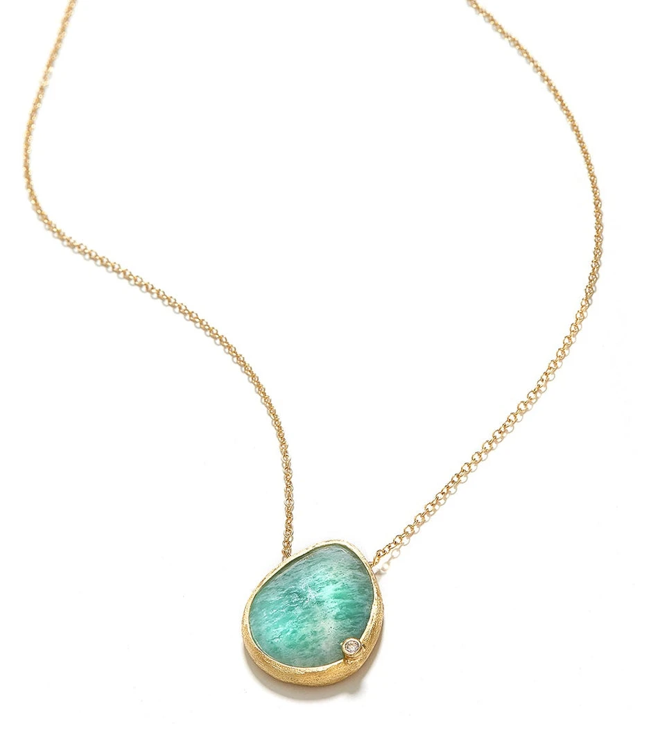 Karen Kane Gemstone Teardrop Necklace - Elegant New Arrival Jewelry 3 Karen Kane Gemstone Teardrop Necklace New Arrivals