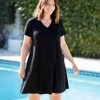 Karen Kane Dresses Plus Size Quinn V Neck Pocket Dress