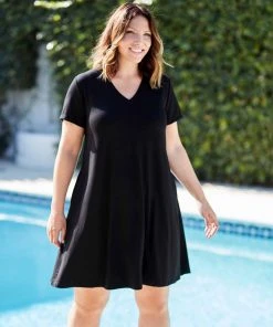 Karen Kane Dresses Plus Size Quinn V Neck Pocket Dress