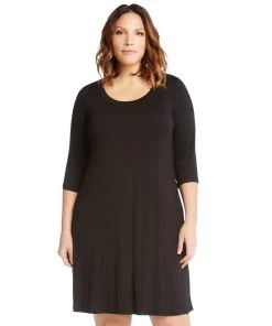 Karen Kane Plus Size 3/4 Sleeve A Line Dress Best Sellers