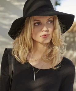 Karen Kane Accessories Raw Edge Wide Brim