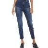 Karen Kane Dark Distressed Skinny Jeans
