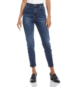 Karen Kane Dark Distressed Skinny Jeans