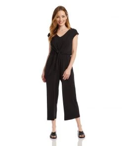 Karen Kane Petite Size Tie-Front Jumpsuit Petites