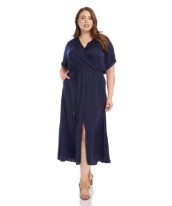 Karen Kane Best Sellers Plus Size Cuffed Sleeve Dress