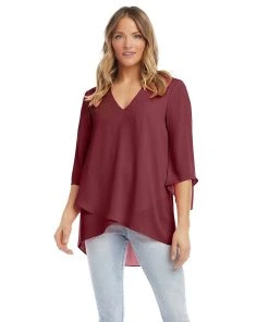 Karen Kane Bracelet Sleeve Asymmetric Top