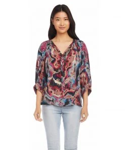 Karen Kane Petite Size Blouson Sleeve Top Petites