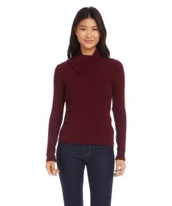 Karen Kane Petite Size Drape Neck Top