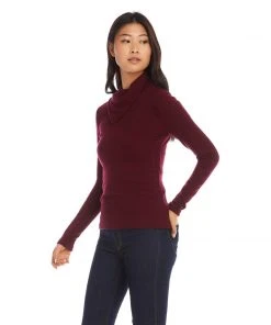 Karen Kane Petite Size Drape Neck Top