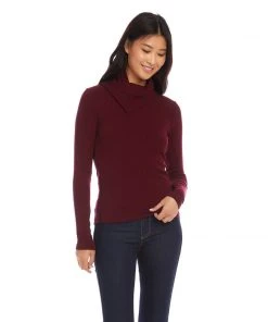 Karen Kane Petite Size Drape Neck Top