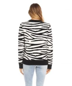 Karen Kane Zebra Stripe Sweater Clothing