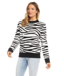Karen Kane Zebra Stripe Sweater Clothing