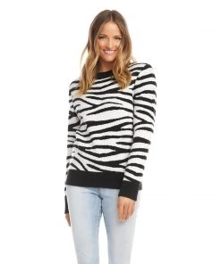 Karen Kane Zebra Stripe Sweater Clothing