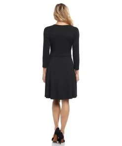Karen Kane Dresses Faux Wrap Drape Dress