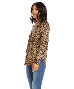 Karen Kane Petite Size Long Sleeve Shirttail Top Petites