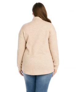 Karen Kane Plus Size Henley Hi-Lo Top