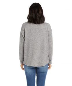 Karen Kane Hi-Lo Henley Sweater Clothing