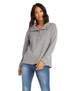 Karen Kane Hi-Lo Henley Sweater Clothing