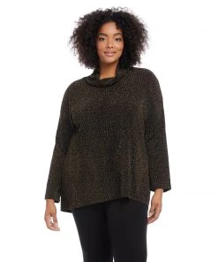 Karen Kane Plus Size Hi-Lo Turtleneck Top