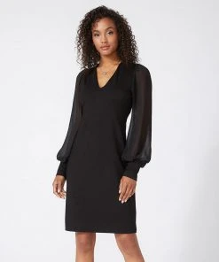 Karen Kane Dresses Sheer Sleeve Dress