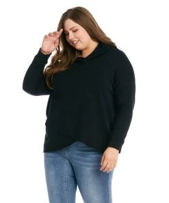 Karen Kane Plus Size Crossover Hoodie