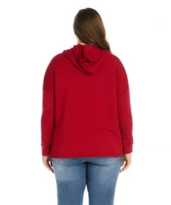 Karen Kane Plus Size Crossover Hoodie
